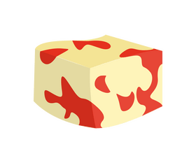Cheese cube illustration clipart