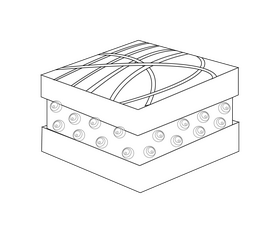 Mini cake black and white clipart