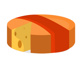 Round cheese drawing clipart