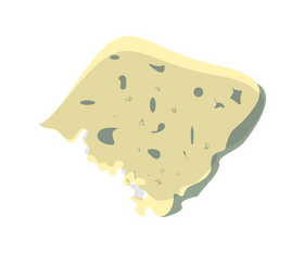 Feta cheese slice clipart