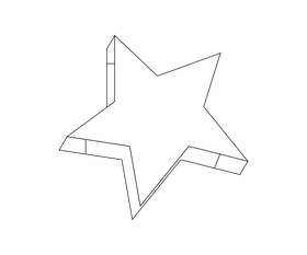 Free Christmas star black and white clipart