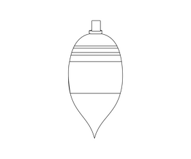 Christmas toy illustration black and white clipart