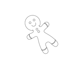 Christmas cookies black and white clipart