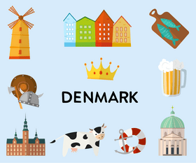 Attractions Denmark vector