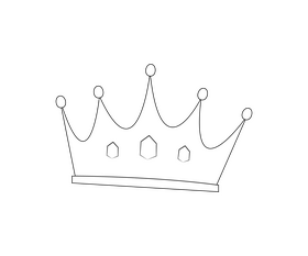 Danish crown black and white clipart
