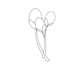 Flower black and white clipart