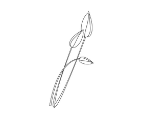 Flower free black and white clipart