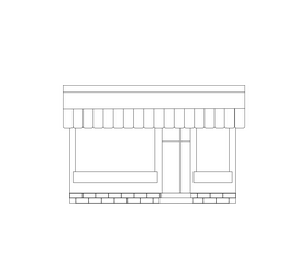 French cafe, French cuisine cartoon black and white clipart