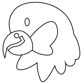 Printable parrot smiling black and white clipart free download