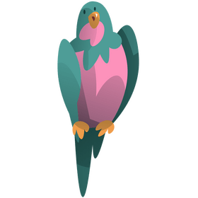 Cute parrot clipart