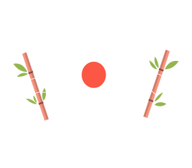 Japan flag illustration clipart