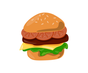 Cartoon hamburger clipart