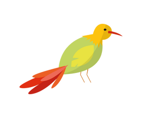 Sri Lankan parrot cartoon clipart