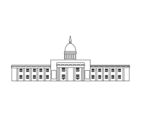 Colombo Municipal Council, Sri Lanka black and white clipart