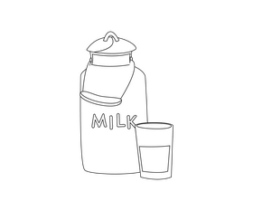 Milk carton illustration black and white clipart free download