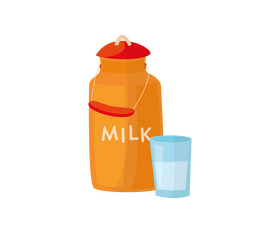 Swiss milk illustration clipart