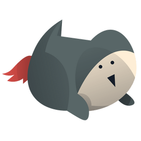 Penguin lying clipart