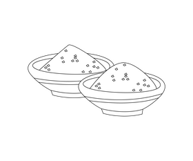 Free Tunisian spices black and white clipart