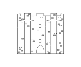 Skifa El Kahla, Tunisia black and white clipart