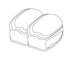 Free Ukrainian donuts black and white clipart