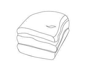 Animal fat drawing black and white clipart