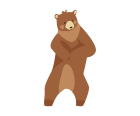 Dancing bear drawing clipart