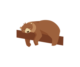 Cartoon sleeping bear clipart