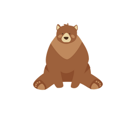 Sitting bear clipart