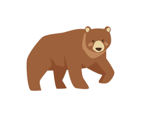 Walking bear free clipart