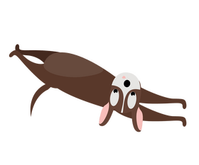 Jumping cartoon dog clipart
