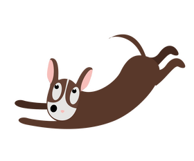 Falling dog clipart