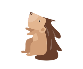 Sitting hedgehog clipart