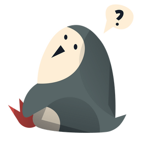 Penguin question clipart