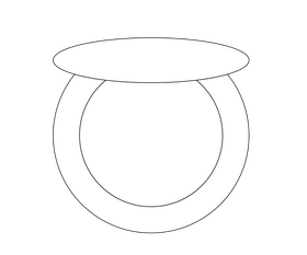 Free powder palette black and white clipart