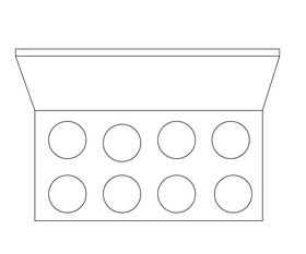 Makeup palette illustration black and white clipart