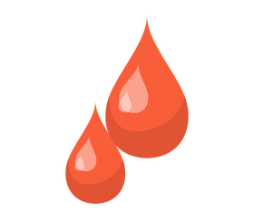 Cartoon blood drops clipart
