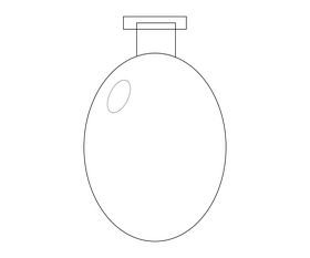 Free medical flask black and white clipart