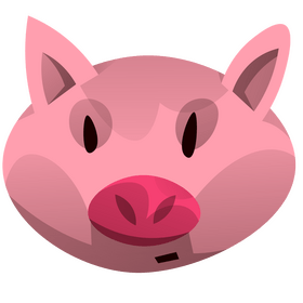 Cartoon pig head clipart