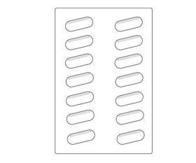 Free pills blister packs black and white clipart
