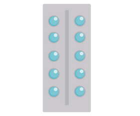 Pills blister cartoon clipart