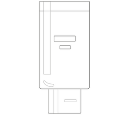 Cartoon bottle for pills black and white clipart