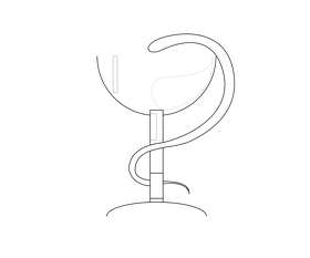 Pharmacy symbol black and white clipart