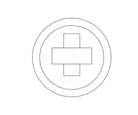 Medical cross symbol illustration black and white clipart