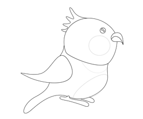 Parrot black and white clipart