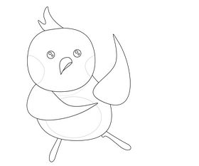 Parrot black and white clipart