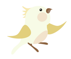 Cartoon yellow parrot clipart