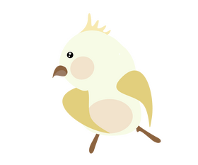 Light yellow parrot drawing clipart