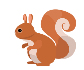 Sitting squirrel clipart