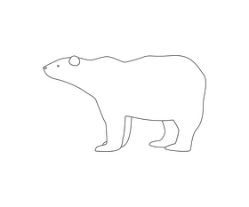 Polar Bear black and white clipart free download