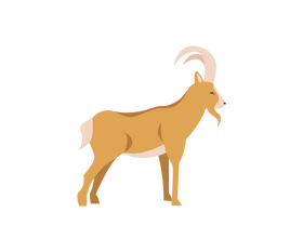 Cartoon mountain goat clipart